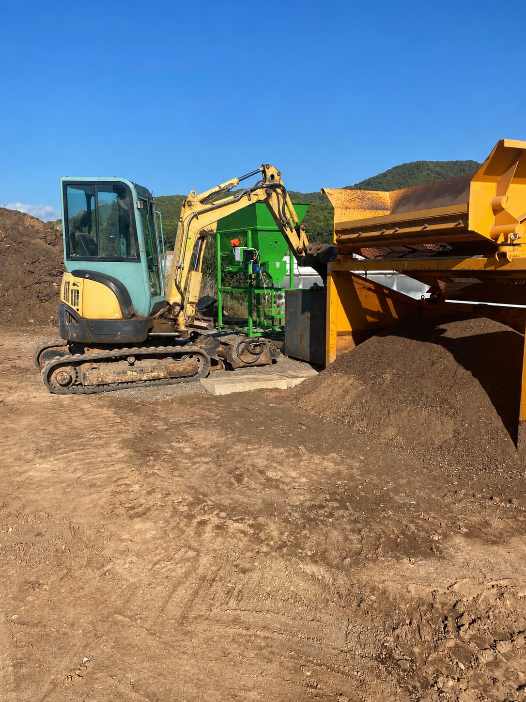 Pelleteuse Terrasacs en action
